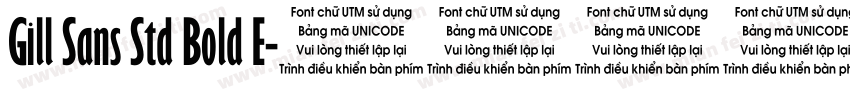 Gill Sans Std Bold E字体转换